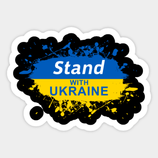 I Stand With Ukraine Flag Splash Sticker